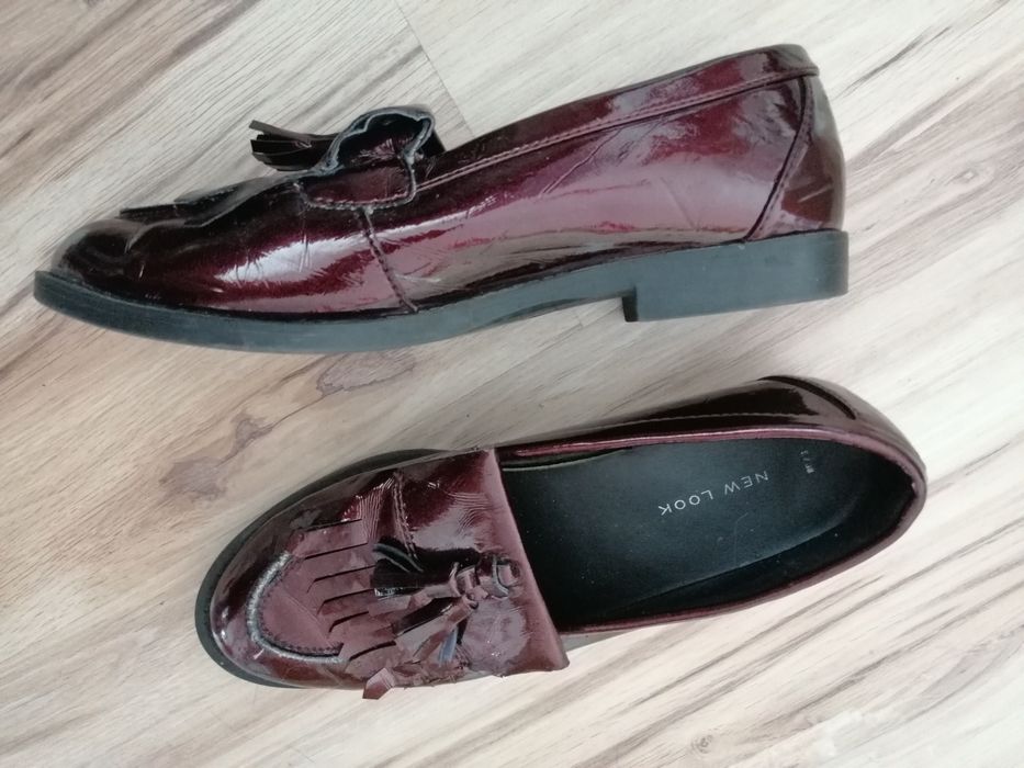 Śliwkowe mokasyny damskie New Look  38