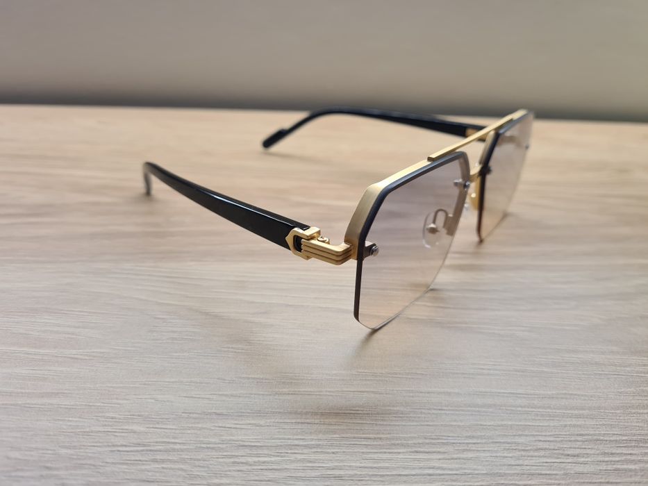 Nowe Męskie Okulary Polaryzacyjne Przeciwsłoneczne UV400 Chopard Złote