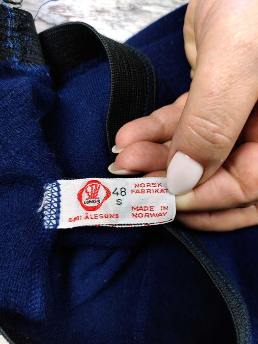 StilLongs super ciepłe grubsze legginsy 85% merino granatowe man S