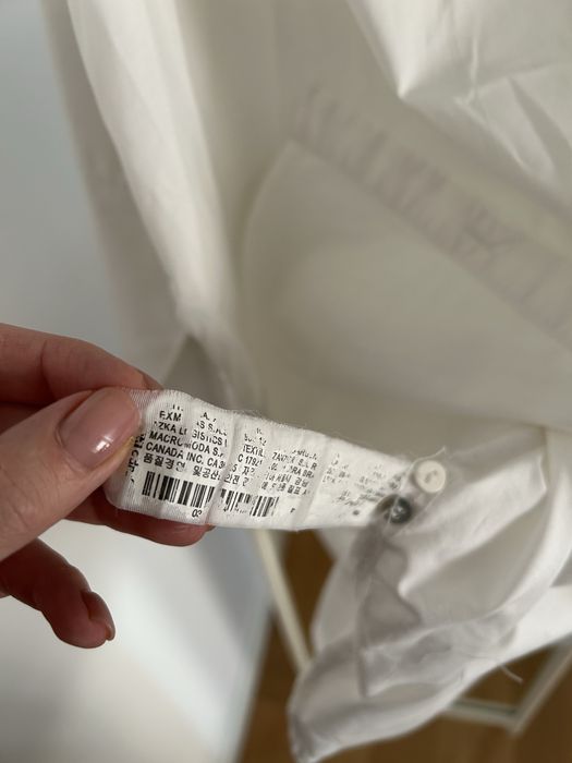 Biała elegancka bawełniana koszula zara do pracy do biura biurowa