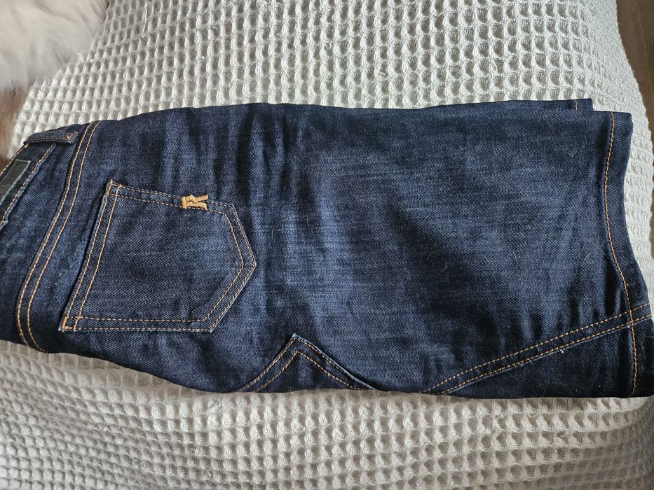 Spódnica jeans ciemny granat bawełna S
