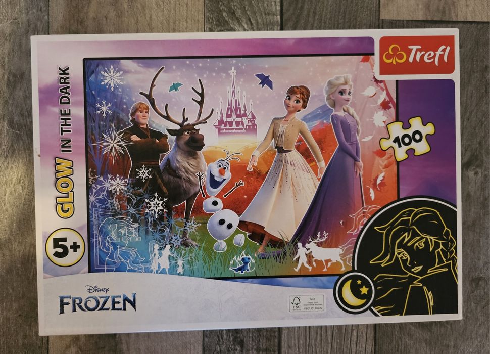 Puzzle Frozen świecące w ciemności 100