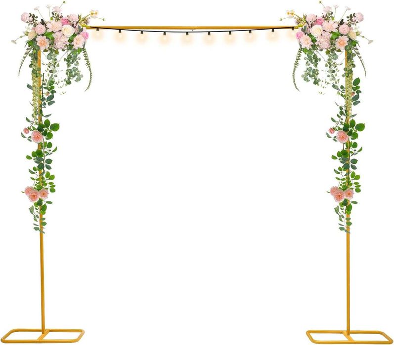 Łuk weselny złoty rurki 210cm x 210 cm średnica rurki 2.5 cm