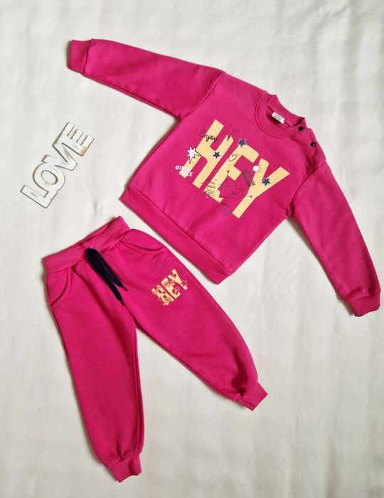 Теплий спортивний костюм Pitici дівчинка 4-5 р, 3-4 р штани батнік