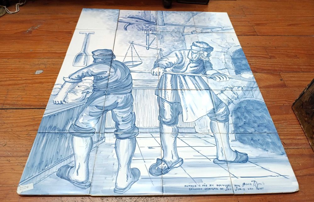 Painel Azulejos Pintado á Mão