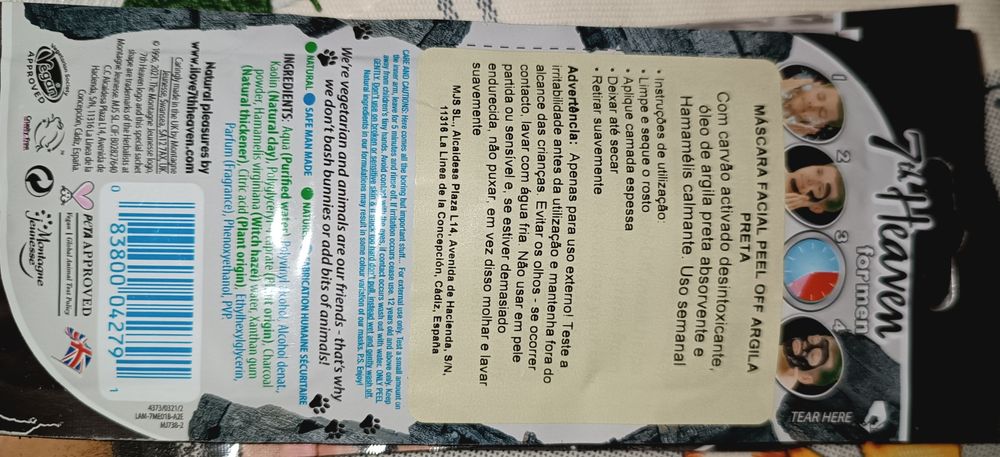 Peel-off de argila preta com carvão ativado_Mascara Masculina