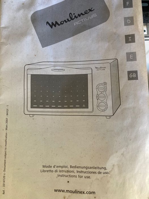 Forno electrico Moulinex Activys