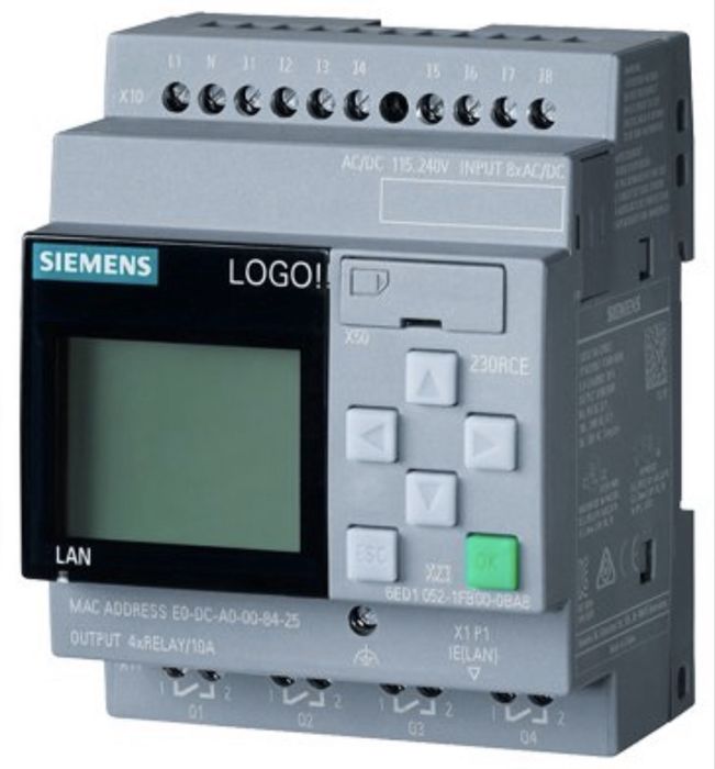 Siemens 6ED1052-1FB08-0BA0 Логічний модуль LOGO 8 Basic 230RCE,  Siemens 6ED1055-1FB10-0BA2 модуль розширення LOGO DM16 230R