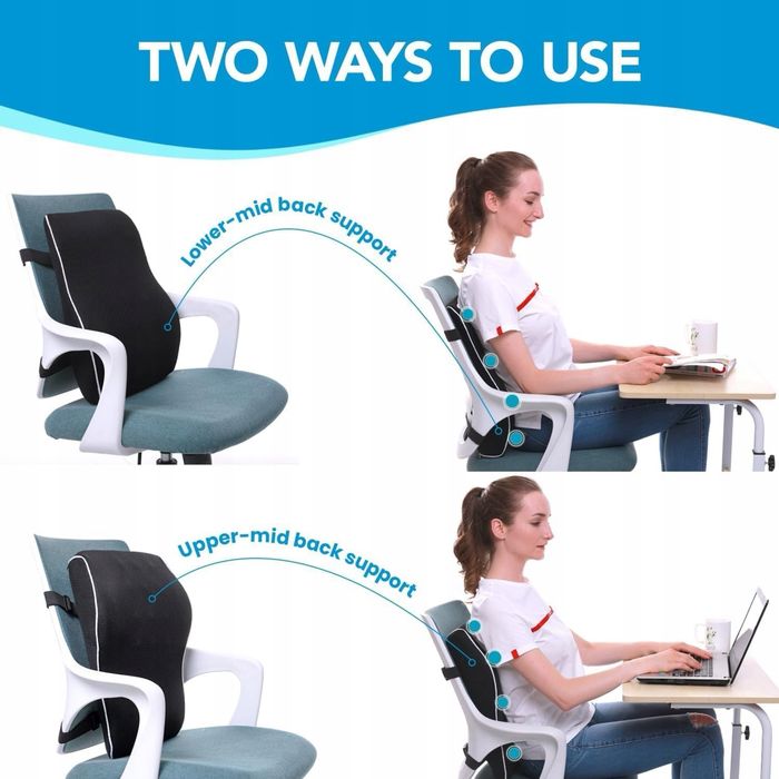 Ergonomiczna poduszka pod plecy z pianki memory