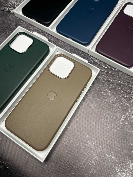 Чохол Leather Case MagSafe + Animation iPhone 15 15 Pro Max чехол