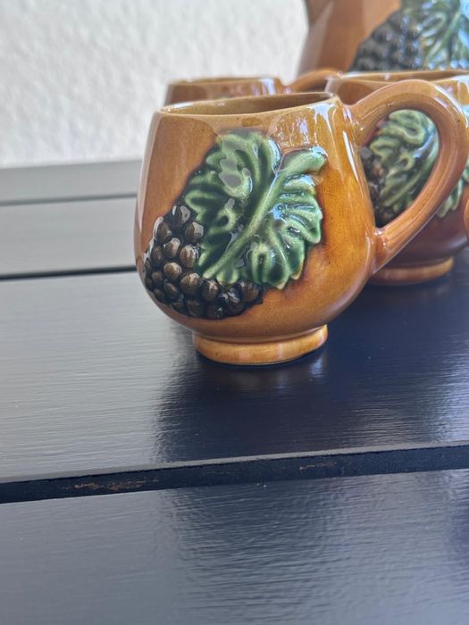 Canecas de cerâmica artesanais tema vindimas/vinho