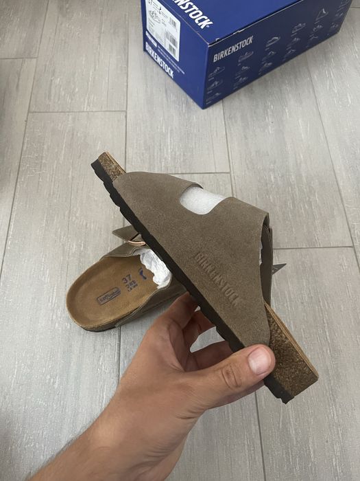 Damskie Klapki Sandały Birkenstock Arizona Soft Taupe roz 37 - Nowe !