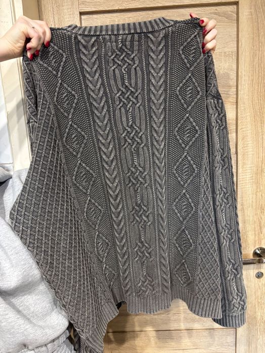 NEIGHBORHOOD sweter bawełniany męski kolor szary