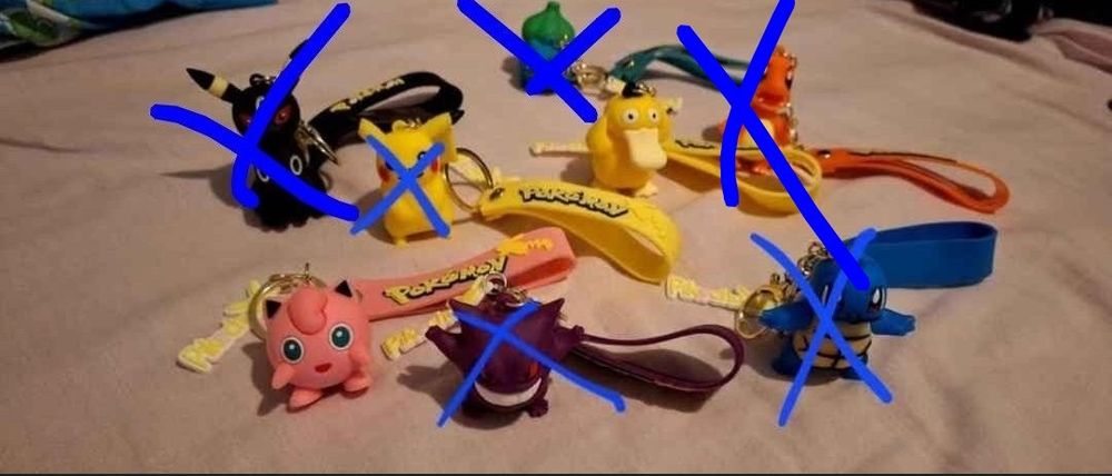 Porta-chaves de diversos filmes e desenhos animados