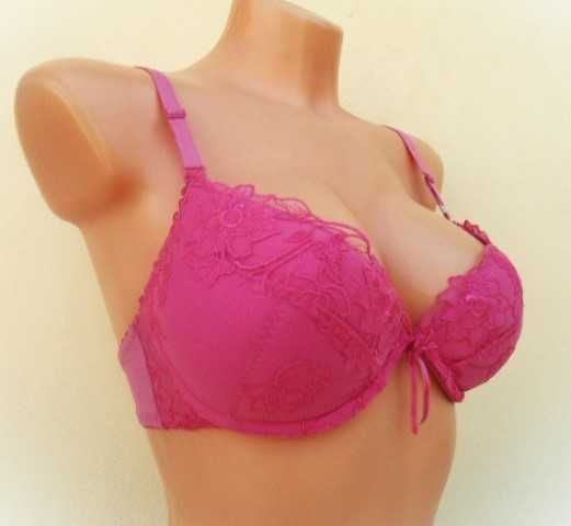 Anfen / biustonosz amarantowy 80B/C lekko usztywniany  wkładki push-up