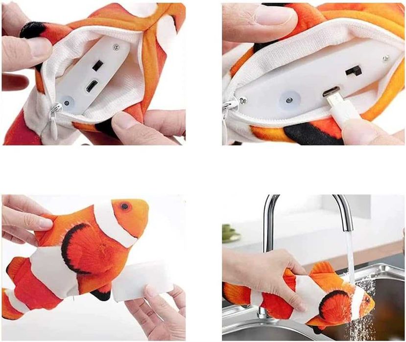 Vários peixes interativos brinquedo para gatos com MOVIMENTO - NOVO