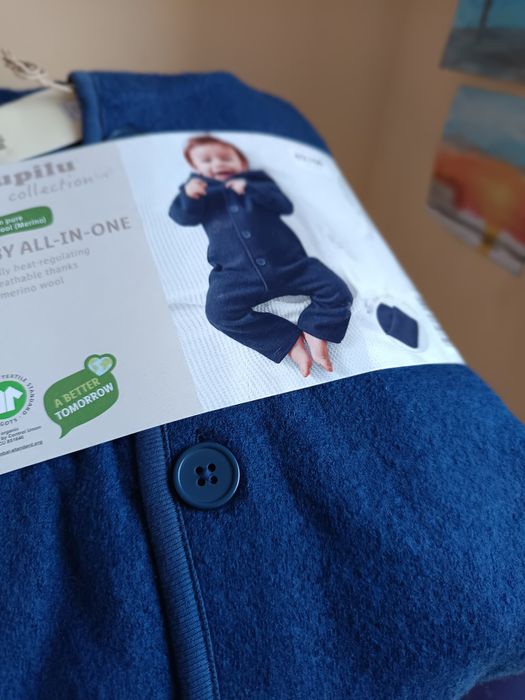 100% Merino Kombinezon Lupilu 62 68 Nowy