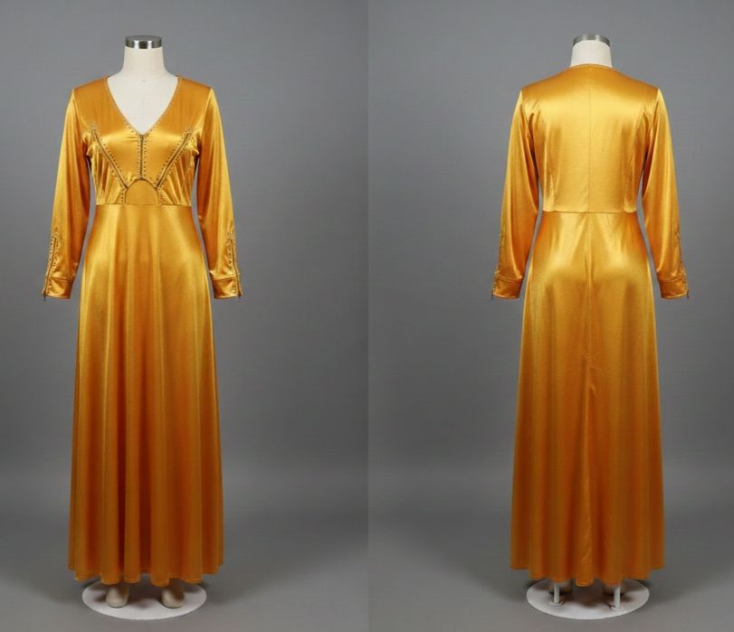 Яскрава золота сукня в східному стилі