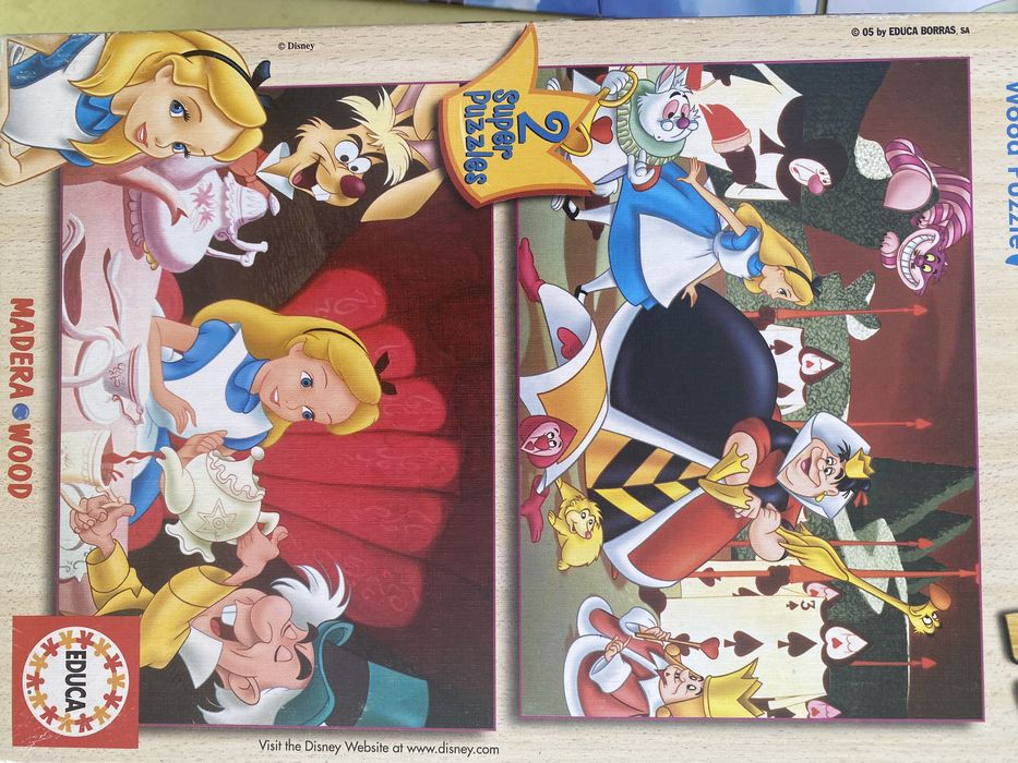 5 Puzzles Alice no Pais das Maravilhas