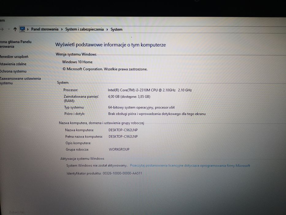 Tani Laptop Acer Aspire i3, 4GB, Dysk 500GB, NVIDIA