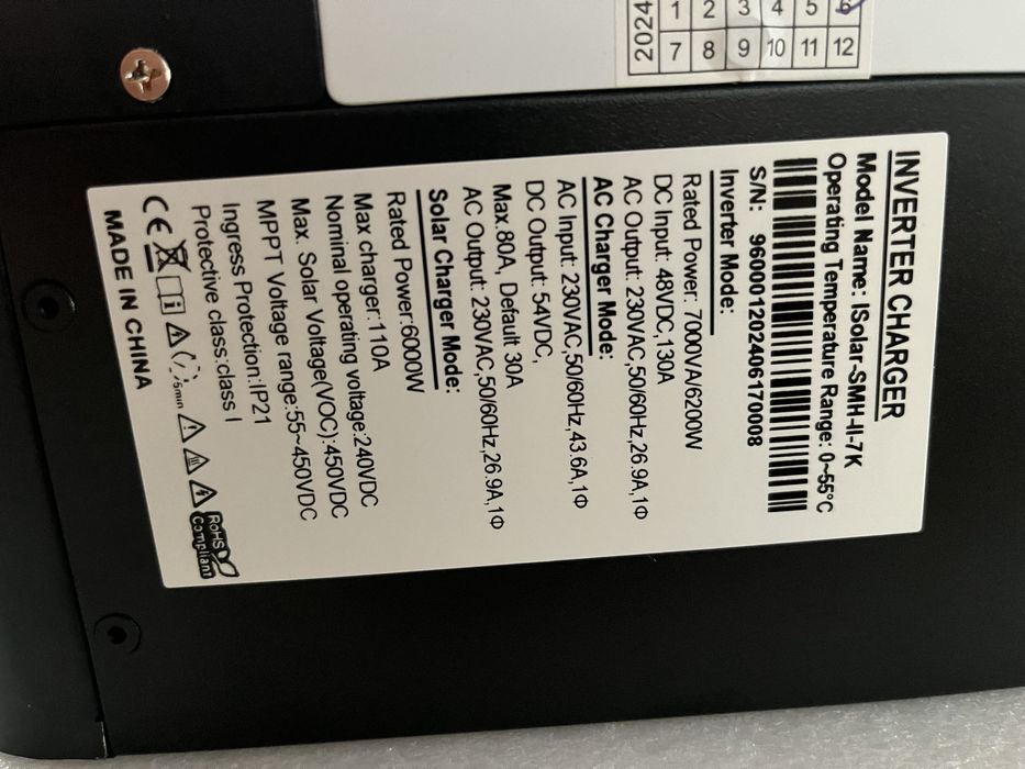 Інвертор гібрідний однофазний на 6200w