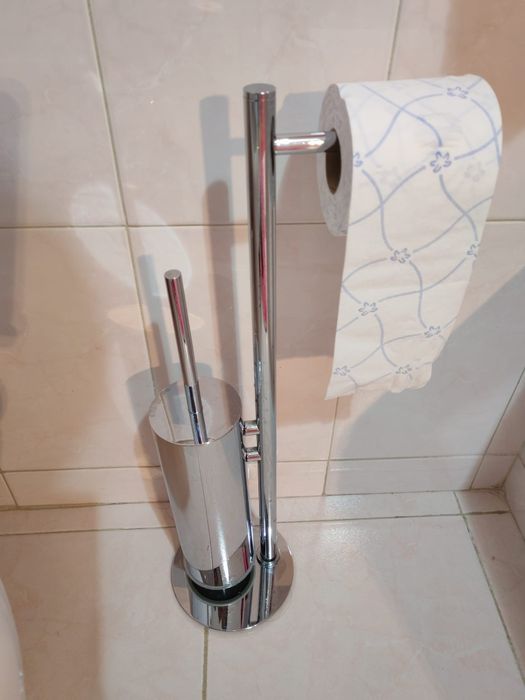 Piaçaba/Porta rolos Inox