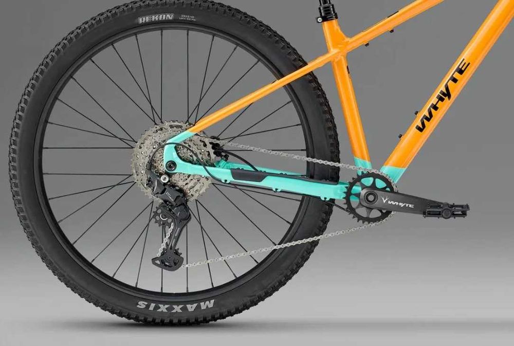 Rower Whyte Secta S – rower MTB 29", RockShox Recon Silver RL 130 mm, Shimano CUES 1x10 L pomarańcz z turkusem