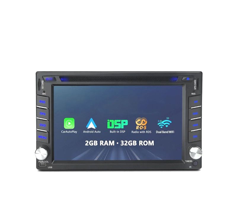 AUTO RADIO ANDROID 12 GPS DVD 2DIN HD TÁCTIL BLUETOOTH USB SD