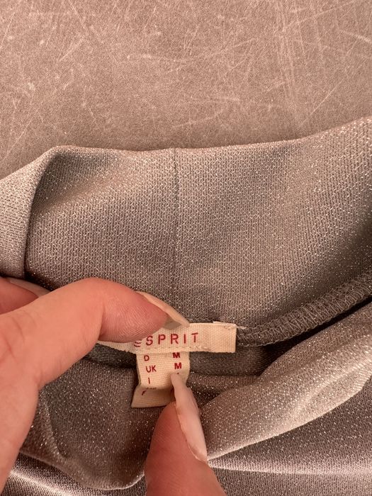 Szara bluzka ze srebrna nitką Esprit rozmiar M