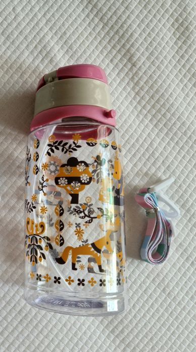 Рожева пляшка для води для дівчинки дитяча 900 мл