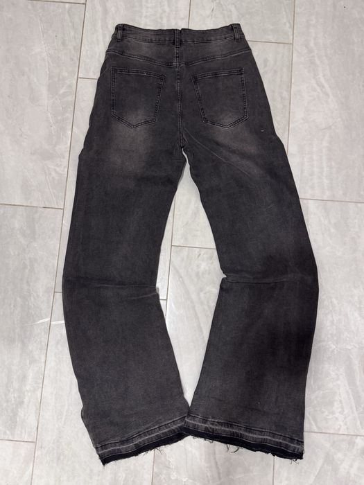 Black Flared Jeans with Zippers