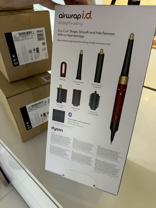 Фен Dyson Airwrap i.d. HS08 Multi-Styler and Dryer Straight to Wavy - Red Velvet/Gold (596926-01) EU