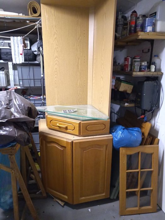 Szafka narożna lity dąb.