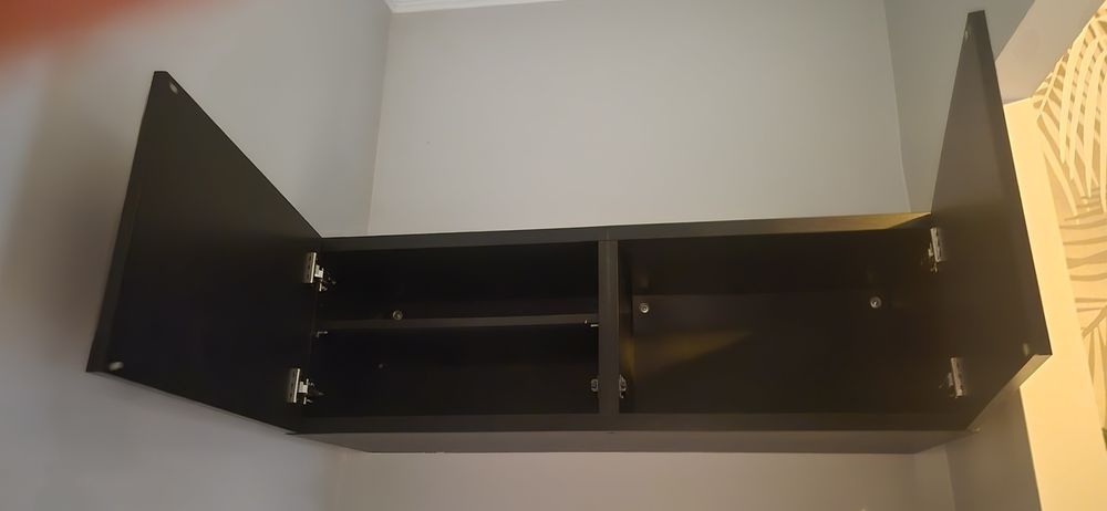 Ikea szafka podwójna wisząca czarny brąz 120x38