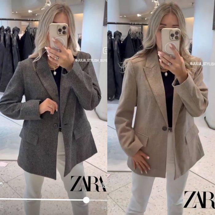 Блейзер Zara вовна в ялинку