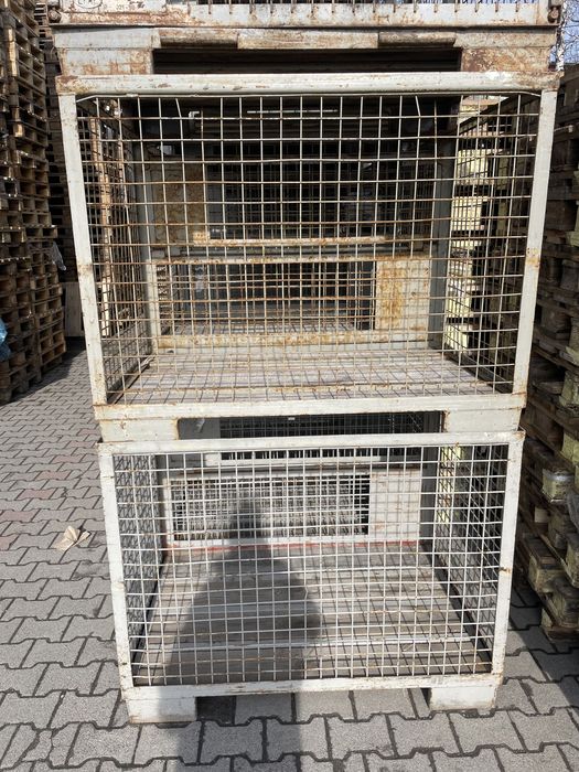 Kosze metalowe siatkowe gitterbox pojemnik stalowy
