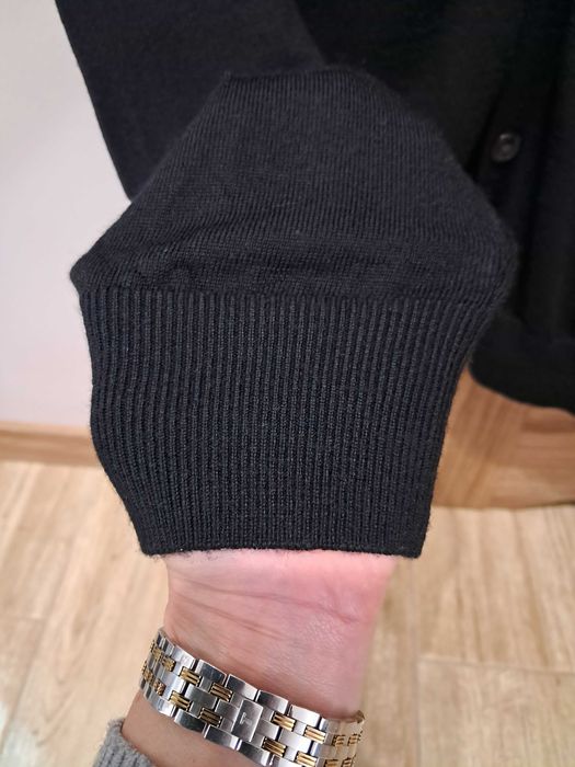 Sweter na guziki, lekka wełna 100% merino/merynos, r. L-XL