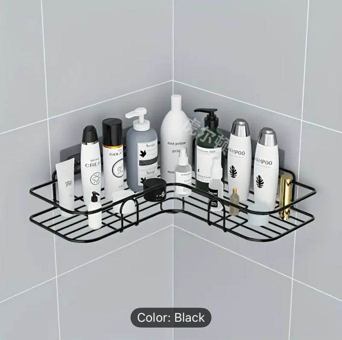 Prateleira de Canto para Duche – Inox Preto Antiferrugem