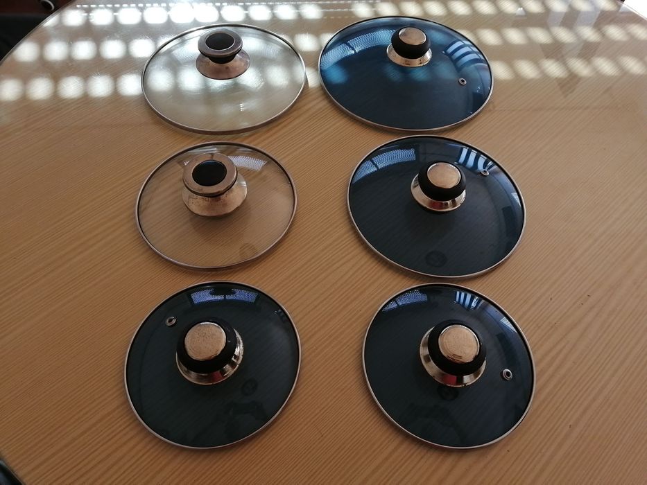 lote de tampas para tachos em vidro novas