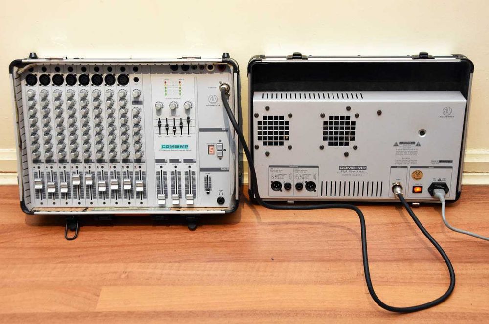 Amplificador PA Stereo 400 W RMS com MESA MISTURA 10 Canais C/Efeitos