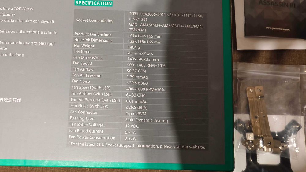 Chłodzenie CPU Deepcool ASSASSIN III # 2x140mm