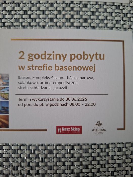 2 x voucher Splendor spa basen