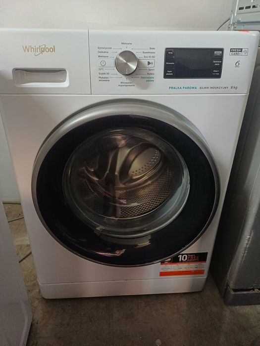 Pralka parowa używana Whirlpool, 1200obrotów, 8kg wsadu, sprawna