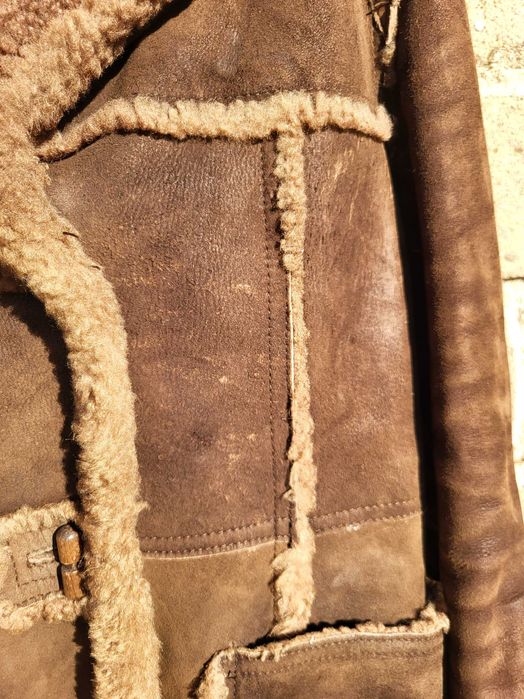 Kożuch damski z kapturem - vintage