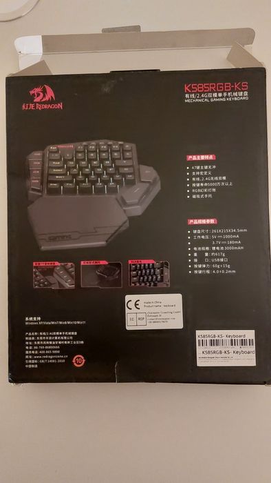 Teclado Mecânico de Gaming (uma mão)