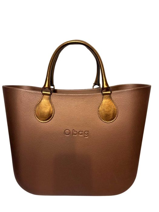 Сумка-конструктор O bag Classsic бронзова з золотими ручками та велюровою підкладкою