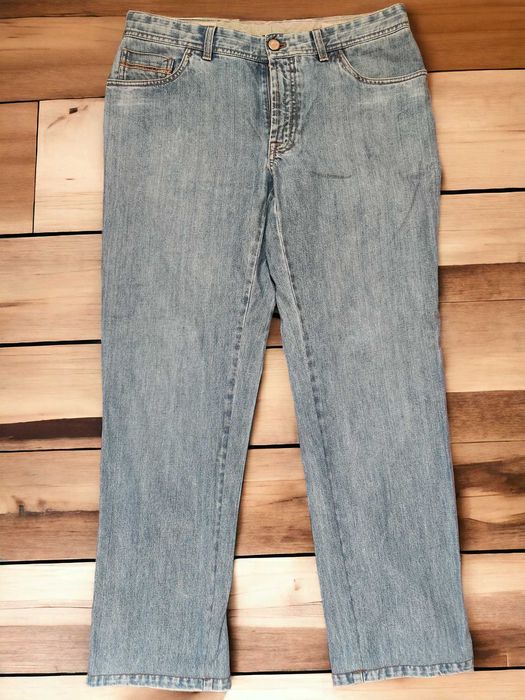 Brioni джинсы прямого кроя с отделкой из кожи питона