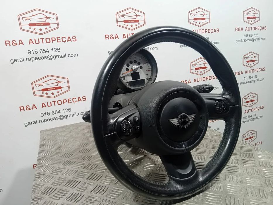 Volante com Airbag Mini Cooper R56 De 3 braços em Pele