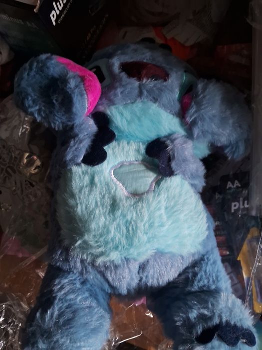 Дитяча інтерактивна м'яка іграшка Видра і "Стіч" дихаючий, нічник+3 ба