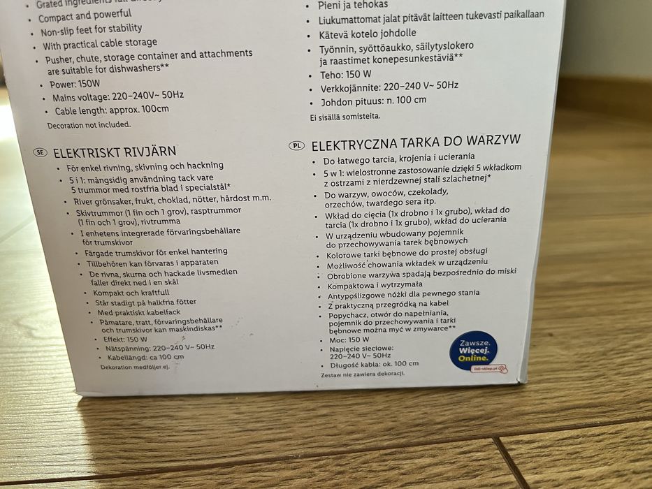 Nowa elektryczna tarka do warzyw SilverCrest